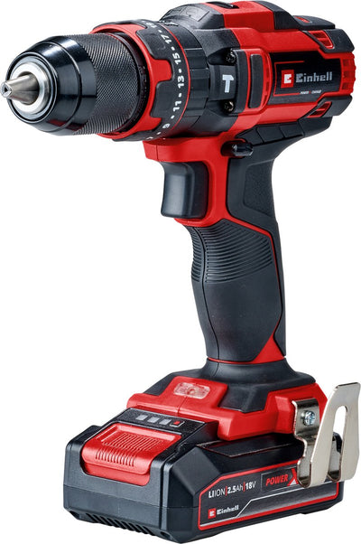 Einhell cordless impact drill/screwdriver te-cd 18 44 li-i kit - power x-change - 18 v li-ion - with impact function - 2 speeds - 44 nm - incl. 1x 2.5 ah battery and charger