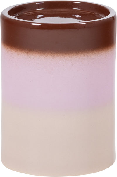 Mesa auxiliar Woood ollo ø 35 cm - cerámica - marrón rosa - 44x35x35