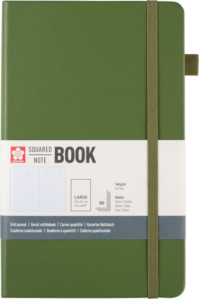 Sakura • notebook squared 13x21cm pine needle