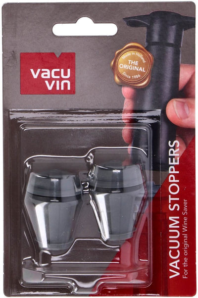 Vacu vin wijnstopper gris 2 piezas