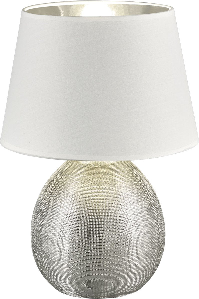 Rl vive tu luz realidad luxor - lámpara de mesa - plata - excl. 1x e27 4,9 w - interruptor de cable