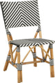 Sedia da bistrot Mandox con decorazioni Mica - l45,5 x l57 x h89 cm - rattan - nero, bianco