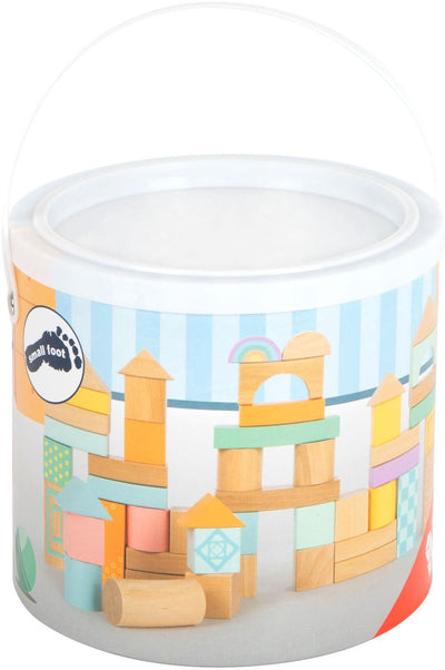 Small foot wooden building blocks pastel, 50dlg.