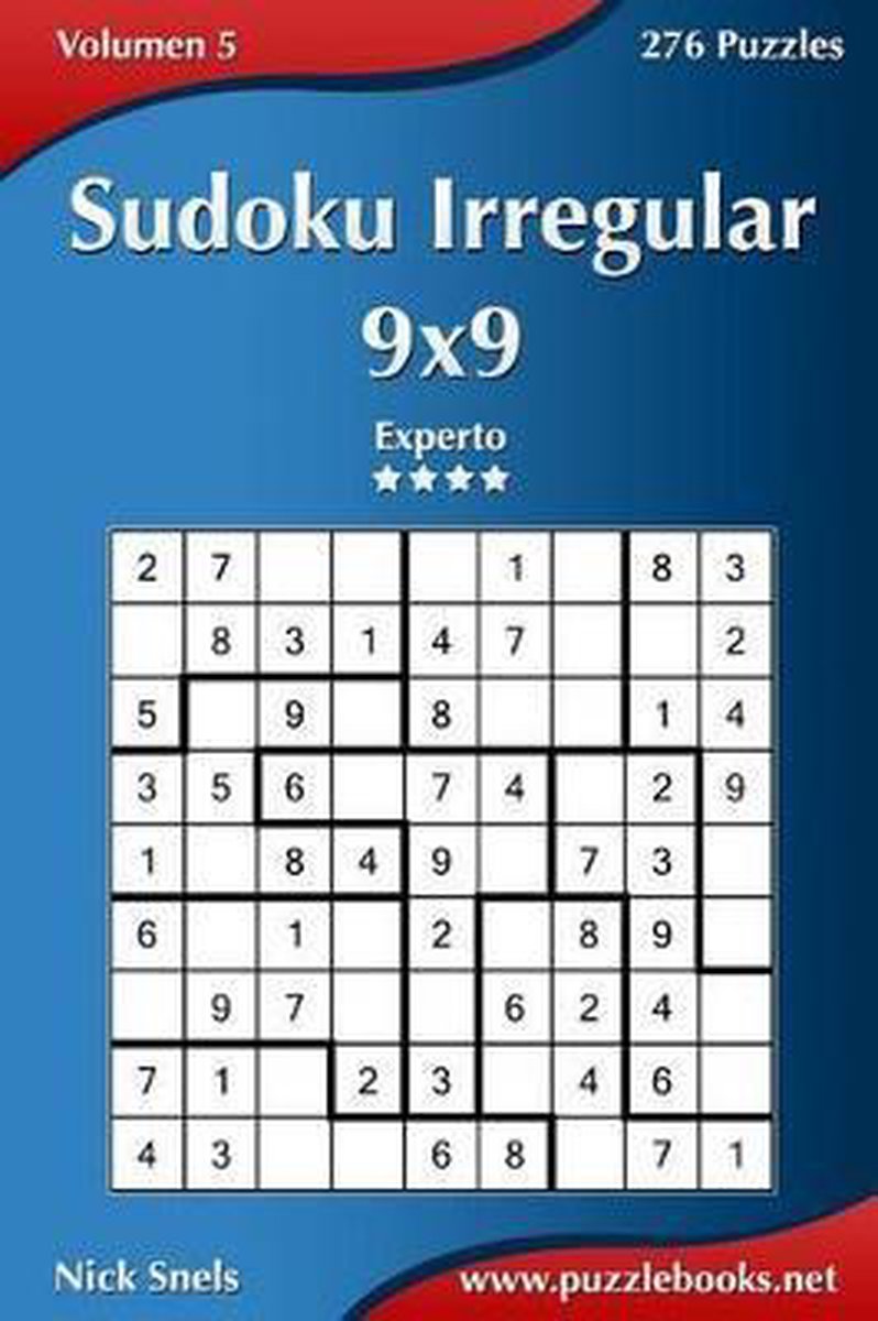 Sudoku irregular 9x9 - experto - volumen 5 - 276 rompecabezas