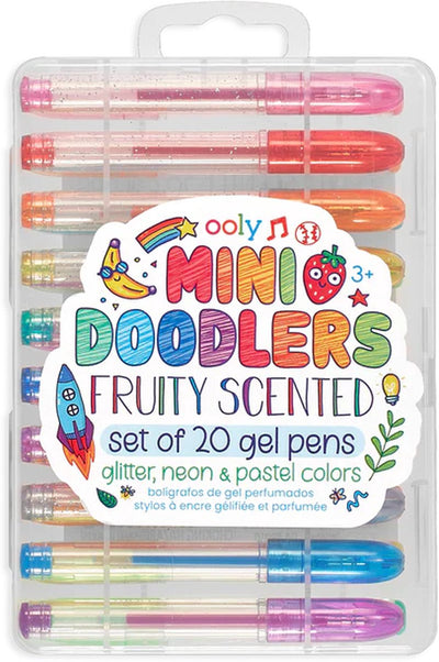 Ooly - mini doodlers - 20 colored mini gel pens with fruit scent