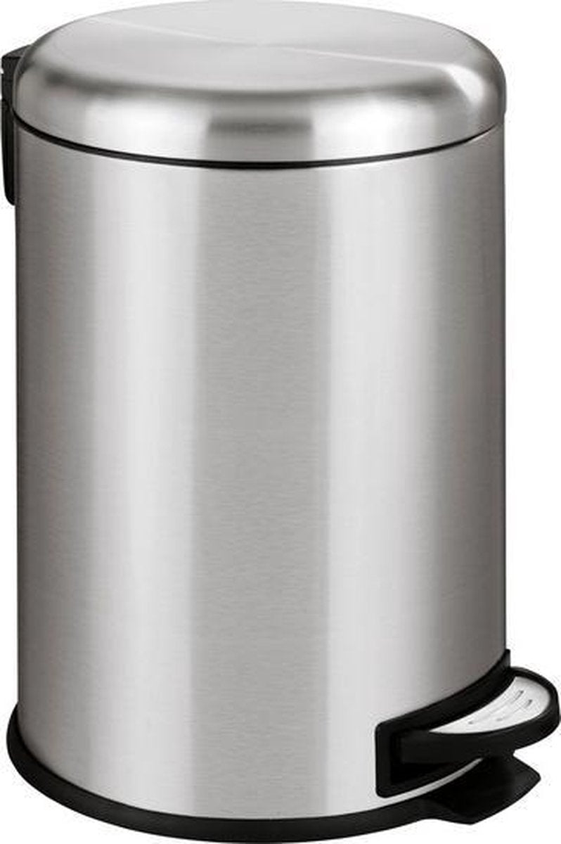 Wenko cubo de basura con pedal Leman 20 litros acero inoxidable mate - tapa de fácil cierre - cubo de basura - cubo de basura - cubo de basura - cubo de basura