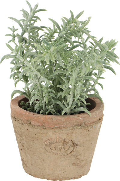 True to nature esschert design - kunstplant tijm in terracotta pot ah001