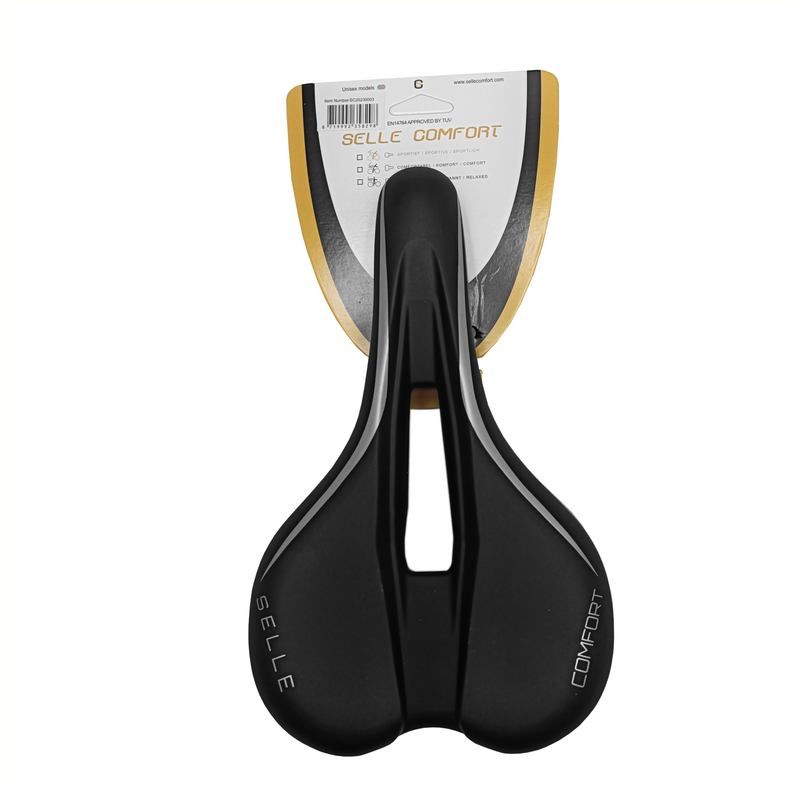 SELLE SELLA SELLA COMFOFT SELLA VINTAGE 2 con buco, senza una lunghezza dell'imbracatura 27,5 cm, larghezza 17 cm