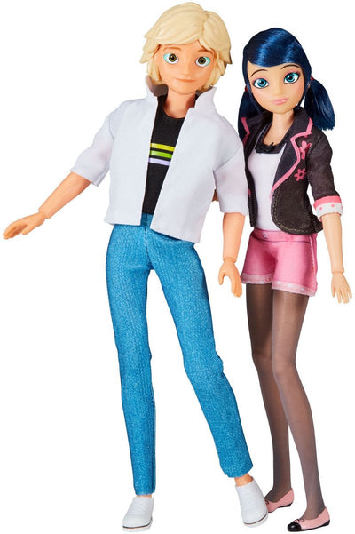 Bandai Conjunto de muñecas Marinette Miraculous Adrien - 26 cm