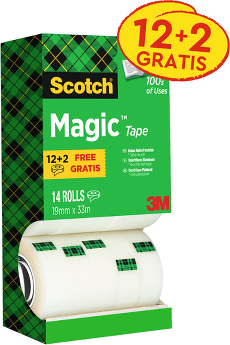 Nastro adesivo scotch magic 19mmx33m trasp