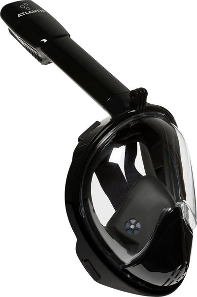 Atlantis snorkelmasker 2.0 - duikbril - snorkel - snorkelset - full face masker - volwassenen - zwart - l xl