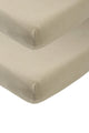 Meyco baby uni hoeslaken juniorbed - 2-pack - taupe - 70x140 150cm