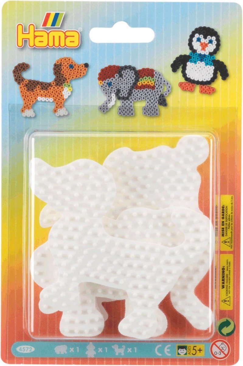 Hama Iron Bead Plates Elephant, Penguin, perro