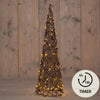 Cono illuminato della collezione Anna 100LED classicwarm 60cm funziona con batterie 3XAA con timer da 6 ore