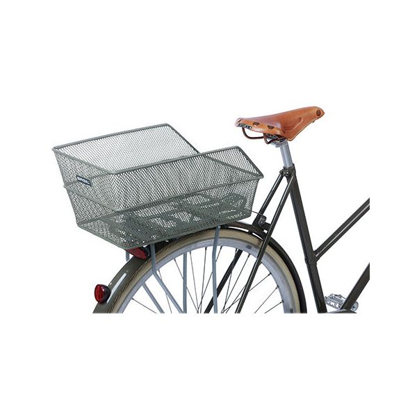 Basil cento fiore - cestino per biciclette - sul retro - verde oliva
