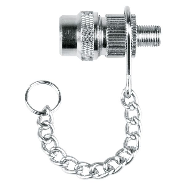 Pompa il capezzolo pugnalato con catena