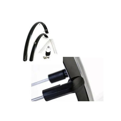 Establecer telas 28 pulgadas 46 PVC Black Eurofender