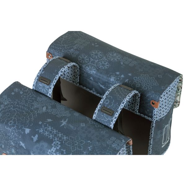 Basil Boheme Double Bicycle Bag - Blue