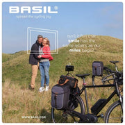 Basil Miles Dubbele Fietstas, waterdicht, Universal Bridge systeem, 34L, zwart antraciet - afbeelding 2