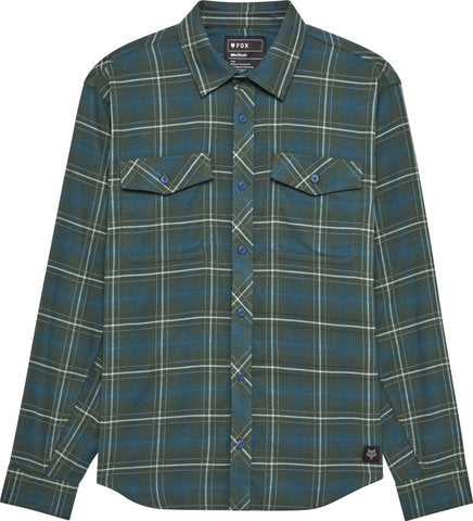 Camicia a maniche lunghe in flanella elasticizzata con testa di volpe
