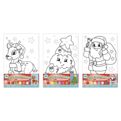 SIMA DI PITTURA CANVAS di Natale per numero - Babbo Natale