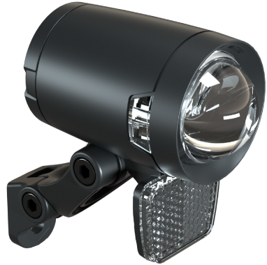 Koplamp Herrmans H-Black Pro dynamo - aan uit functie - met houder - 200 lumen