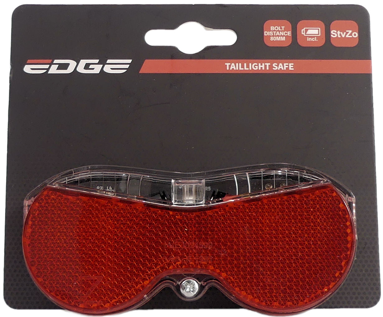 Edge dragerachterlicht safe - led - 80mm incl batterijen