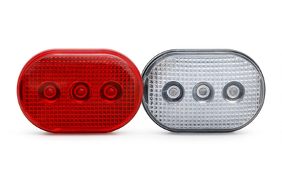 Ciudad de iluminación LED de borde 3 LED delantero + trasero, incluidas baterías