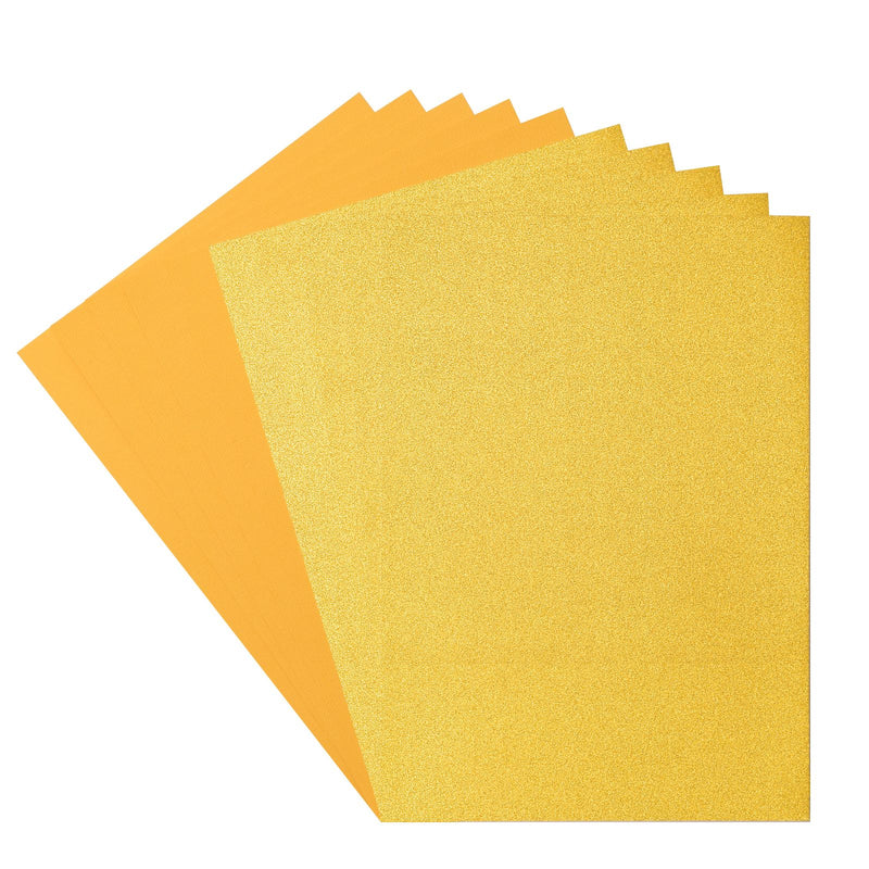Firenze • set carta glitter e cartoncino 216g a4 10x ape oro giallo