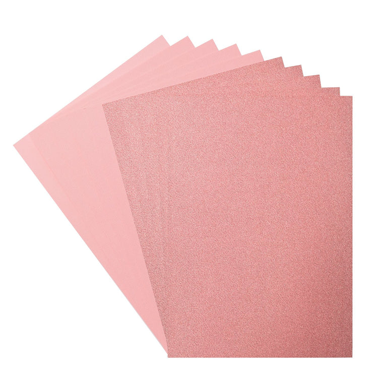 Florence • glitter papier en cardstock set 216g a4 10x rose rose