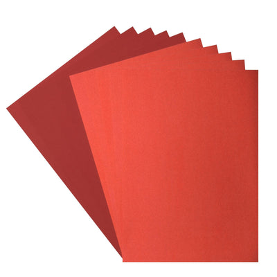 Firenze • set carta glitterata e cartoncino 216g a4 10x papavero rosso