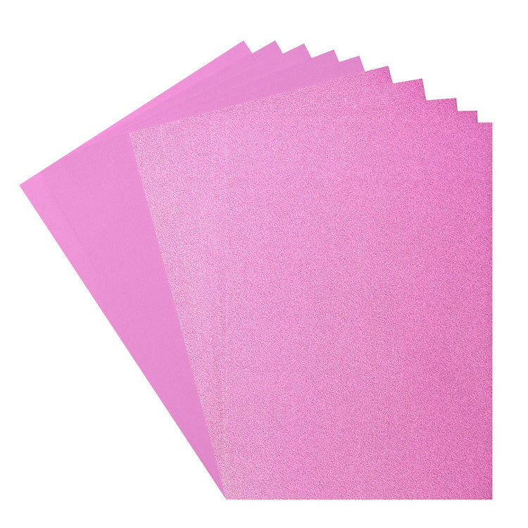 Florence • glitter papier en cardstock set 216g a4 10x light pink hydrangea