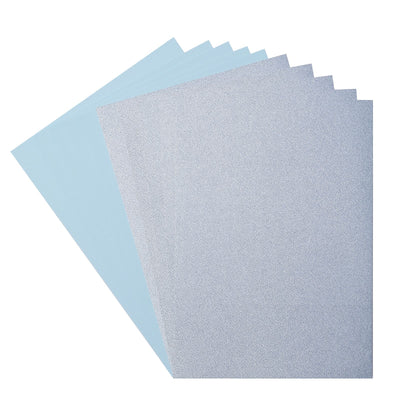 Firenze • set carta e cartoncino glitter 216g a4 10x azzurro ghiacciaio