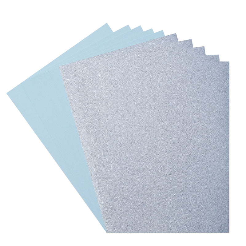 Firenze • set carta e cartoncino glitter 216g a4 10x azzurro ghiacciaio