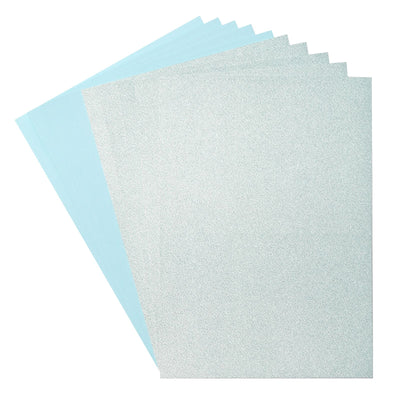 Firenze • set carta glitter e cartoncino 216g a4 10x acqua oceano