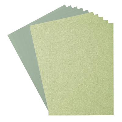 Firenze • set carta e cartoncino glitter 216g a4 10x iguana verde chiaro