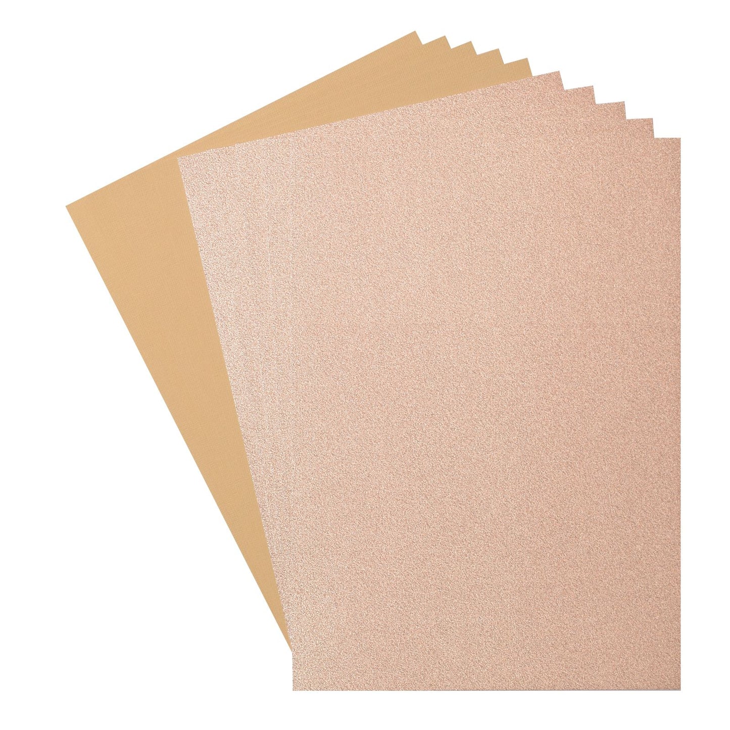 Firenze • set carta glitter e cartoncino 216g a4 10x pergamena oro chiaro
