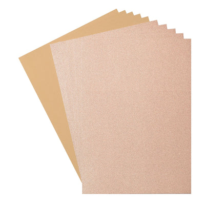 Firenze • set carta glitter e cartoncino 216g a4 10x pergamena oro chiaro