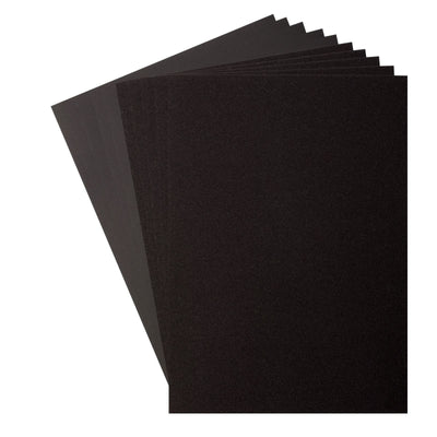 Firenze • set carta glitterata e cartoncino 216g a4 10x nero nero