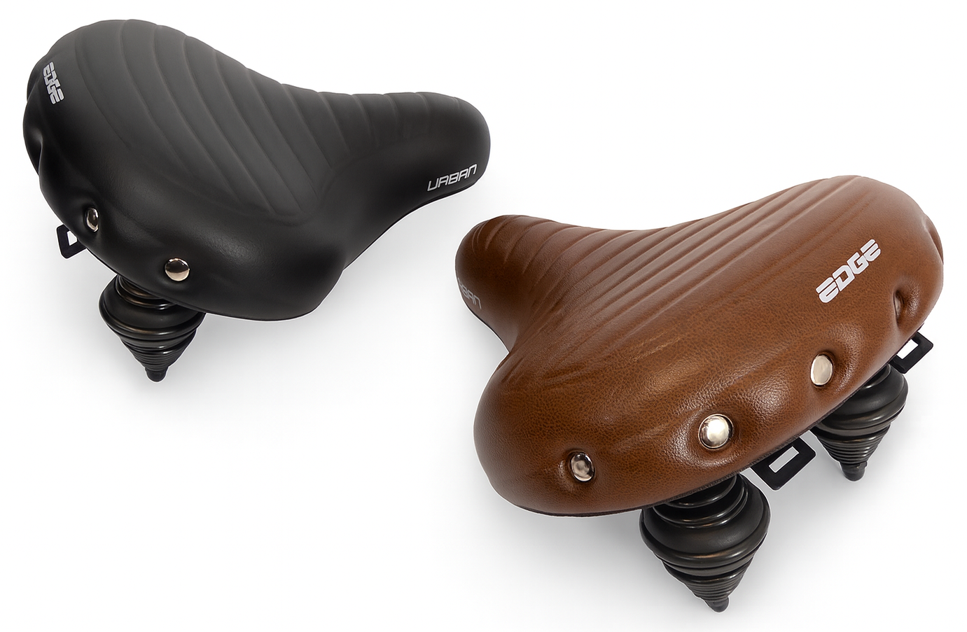 Edge fietszadel urban xl wave - bruin