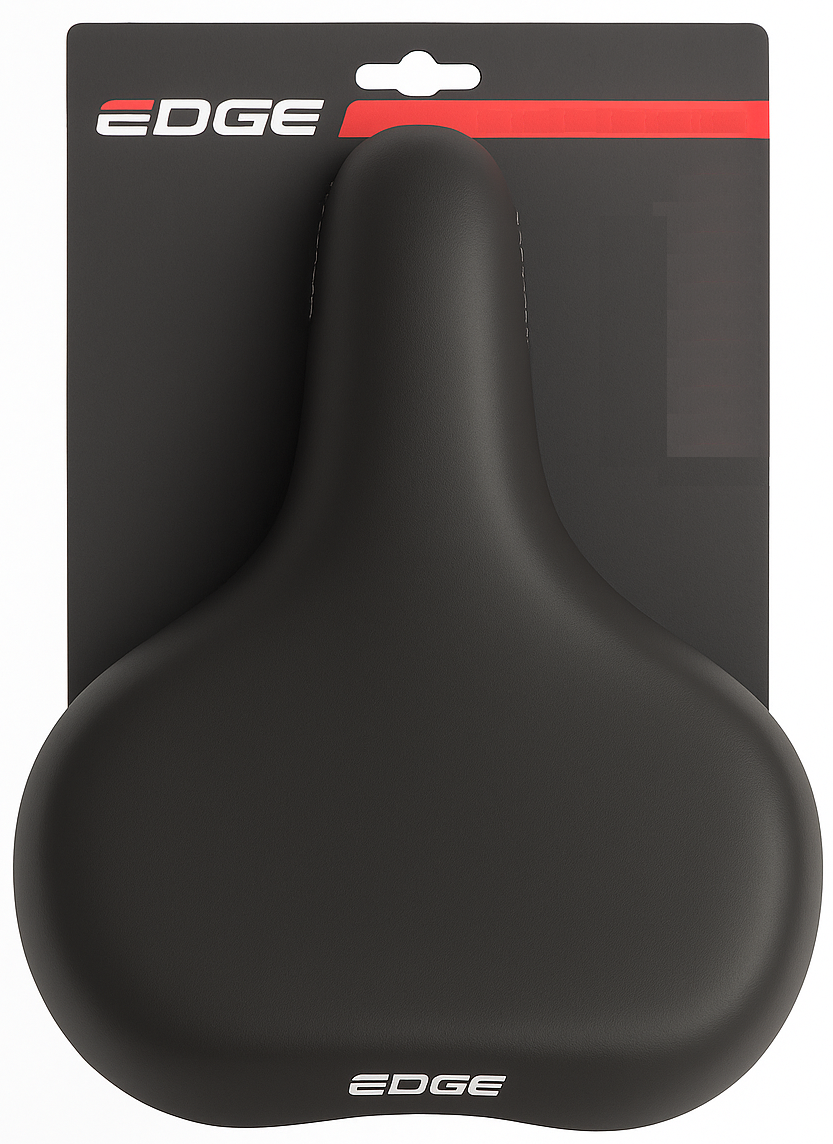 Bicycle Saddle Edge Towny con espuma de memoria - Negro