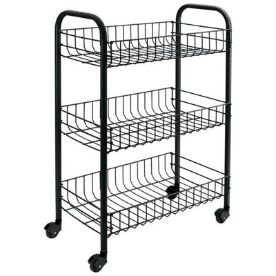 Tomado-Metaltex Tomado-Metaltex Siena Kitchen Trolley with Wheels 41x23x63 cm negro