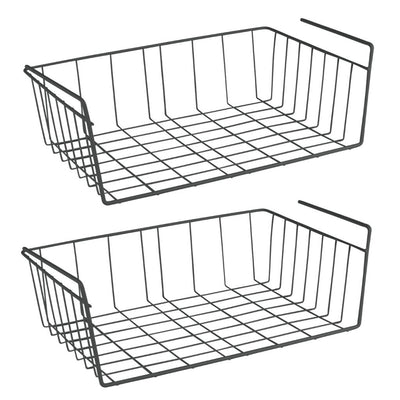 Metaltex metaltex babette cesto appennato 40x26x14 cm neri 2 pezzi