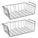 Metaltex metaltex babette cesto appennato 40x26x14 cm neri 2 pezzi