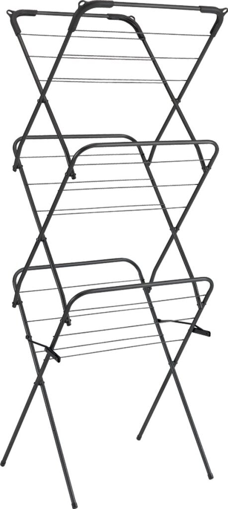 Tomado-metaltex tomado tendedero concerto 9,5m longitud de secado negro con ganchos para perchas