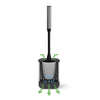 MetalTex MetalTex Pennello per toilette pulito + Porta 13x8x47 cm in acciaio inossidabile nero
