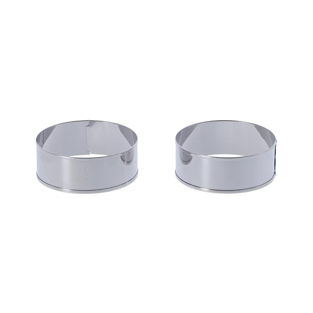 Metaltex Metaltex Anillos de hornear 8.5x3.2 cm 2 piezas de acero inoxidable
