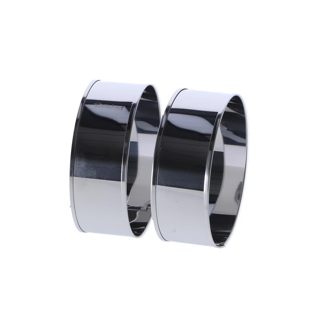Metaltex Metaltex Anillos de hornear 8.5x3.2 cm 2 piezas de acero inoxidable
