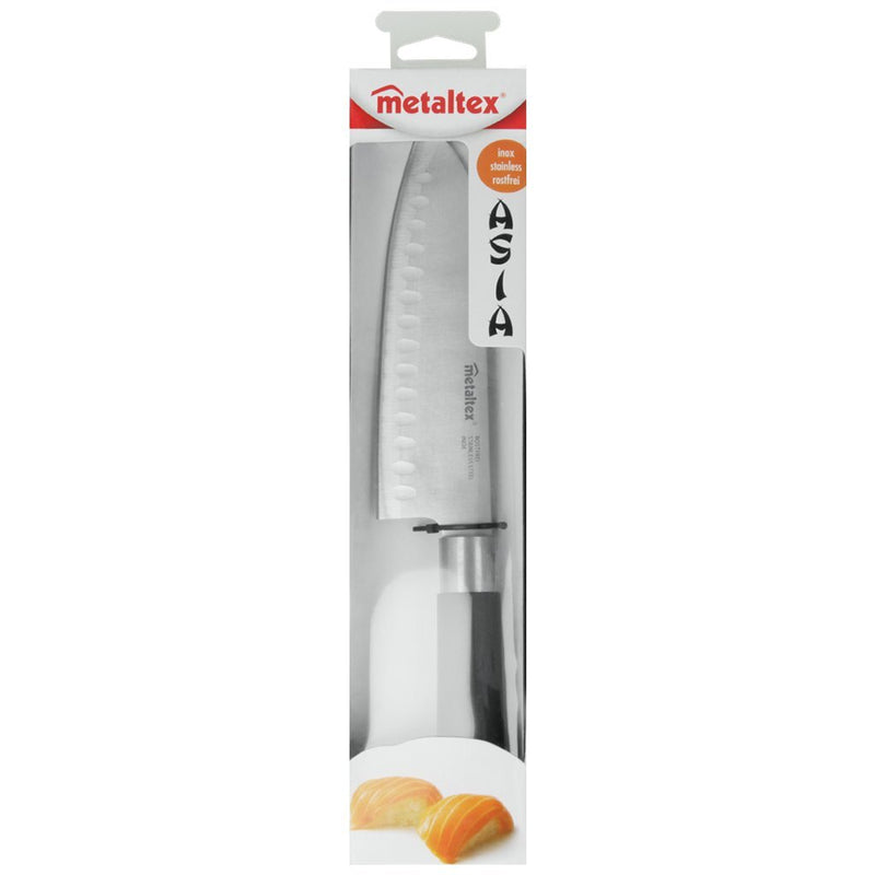 Metaltex metaltex asia santokumes 30 cm de acero inoxidable negro
