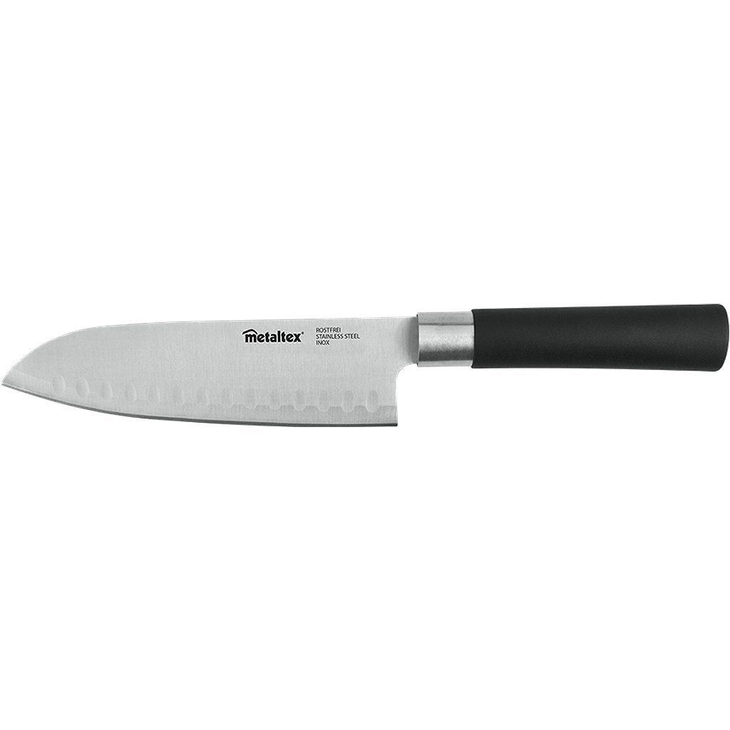 Metaltex metaltex asia santokumes 30 cm de acero inoxidable negro